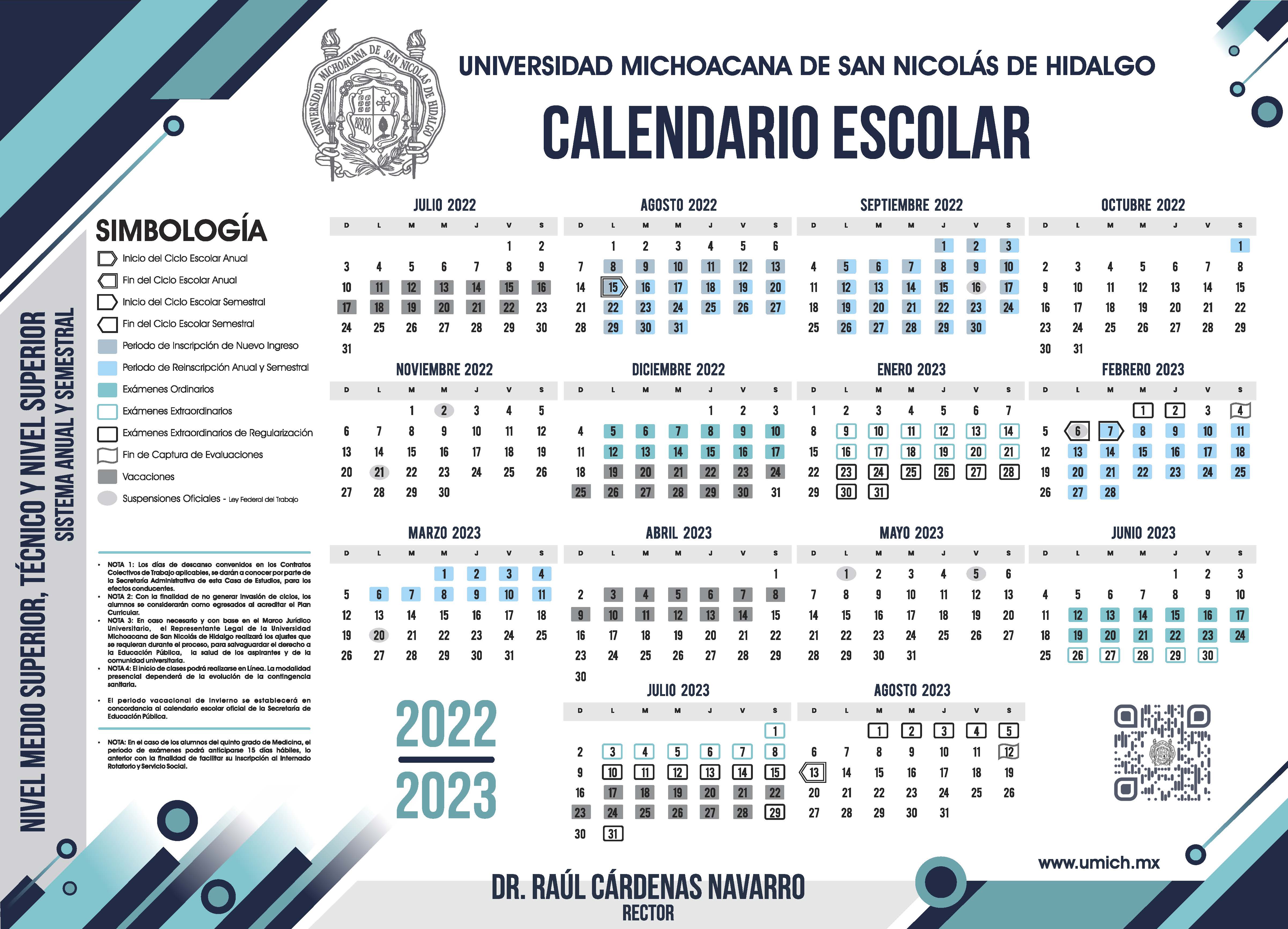 Calendario Escolar Nivel Medio Superior 2022 2023